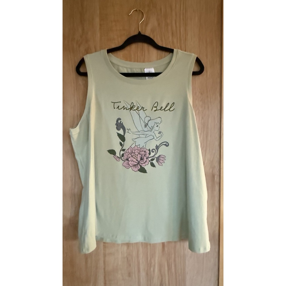 Disney Parks Green Tinker Bell Tank Top Adult Size 1X NWT Peter Pan Neverland